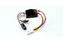Kyosho GPW17 Hang On Brushed ESC unit featuring a black plastic casing with cooling fins, attached wires, power switch, and connectors.