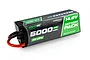 On-It RC 14.8V 5000mAh 100C 4S hard case LiPo battery pack with black and green label and power wires extending from one end.
