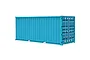 Light blue 20ft shipping container model shown against a plain white background.