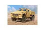 I Love Kit 1/35 scale M-ATV Cargo Carrier plastic model kit box art showing a tan military vehicle in a desert landscape.