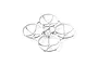 White BetaFPV Meteor75 Pro II drone quadcopter frame with integrated propeller guards shown from a top-down angle.