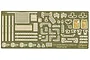 Fujimi 1/72 scale photo-etched detail up parts fret showing numbered metal components and mesh for JGSDF heavy mortar tractor model.