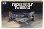 Tamiya 1/72 scale Focke-Wulf Fw190 A-3 plastic model kit box art showing a finished model of the German fighter aircraft.