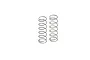 Two silver metal coil shock springs for an RC vehicle, positioned side-by-side against a plain white background.