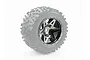 ARRMA 2.0/2.2" RAIDER Rear Chrome Black Rims 2Pcs AR510043