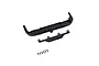 FMS 1/10 Toyota Landcruiser rear bumper set including main bumper, mounting bracket, and six screws on a white background.