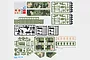 Heng Long China 99A RC tank accessory pack containing plastic parts, decal sheet, and metal antenna on white background.