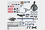 Heng Long 1/16 German Panzer IV tank accessory pack laid out on a clean white background, showing plastic detail parts, commander figure, and decal sheet.