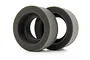 Two grey foam tyre inserts for RC short course trucks arranged side-by-side on a white background.