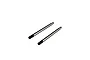 Two ARRMA RC shock shafts shown against a plain white background.