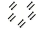 Ten black metal binder head screws arranged in five pairs against a plain white background.