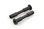 Two black metal steering posts for ARRMA RC vehicles, shown against a plain white background.