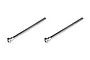 Two silver metal suspension pins with button heads and hex sockets, shown side by side on a white background.