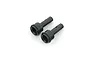 Two black metal drive axle cups for ARRMA RC vehicles, shown against a plain white background.