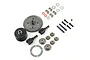ARRMA Centre Differential Set components including a large spur gear, differential housing, internal gears, drive cups, screws, and washers on a white background.