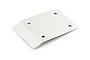 A silver aluminium roof panel for an ARRMA Raider RC car, featuring four countersunk screw holes and a slight bend.