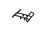 Black plastic ARRMA roll tower top spare part for RC vehicles.