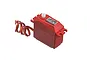ARRMA ADS-5 V2 5kg waterproof RC servo in red plastic casing with a white output spline and coiled wiring harness.