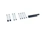 A set of ARRMA RC suspension pins and lock nuts arranged on a white background.