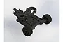 A black plastic ARRMA wheelie bar set for RC vehicles, shown in a 3D studio render against a white background.