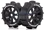 Louise 84mm B-Paddle Tyres on Black Spoke Rims - Glued Buggy Wheels w/ Foam 2Pcs L-T3249B