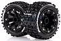 Louise 2.2" ST-Pioneer Tyres on Black Spoke Rims - Glued Truck Wheels w/ Foam 2Pcs L-T3278SB