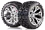 Louise 2.8" ST-Pioneer Tyres on Chrome Spoke Rims - Glued Truck Wheels w/ Foam 2Pcs L-T3227CH
