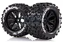 Louise 2.8" MT-Uphill Tyres on Black Spoke Rims - Glued Truck Wheels w/ Foam 2Pcs L-T3204B