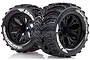 Louise 2.8" MT-Cyclone Tyres on Black Spoke Rims - Glued Truck Wheels w/ Foam 2Pcs L-T3226BH