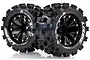 Louise 2.8" MT-Mcross Tyres on Black Spoke Rims - Glued Truck Wheels w/ Foam 2Pcs L-T3274BH