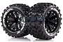 Louise 2.8" MT-Uphill Tyres on Black Spoke Rims - Glued Truck Wheels w/ Foam 2Pcs L-T3204BH