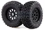 Rovan 4.7/5.5" 5IVE-T All Terrain Tyres on Black Rims - Beadlocked Wheels 2Pcs 87001