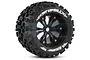 Louise 3.8" MT-Uphill Tyres on Black Rims - Glued Wheels 2Pcs L-T3219B