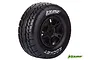 Louise 2.2/3.0" Rocket Tyres on Black Rims - Glued Wheels 2Pcs L-T3154SBTF