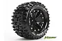 A single Louise 2.8 inch MT-Pioneer monster truck tyre pre-glued to a black multi-spoke rim with silver lug nut details.