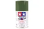 A 100ml can of Tamiya AS-9 Dark Green (RAF) aircraft spray paint, featuring the Tamiya logo and safety warnings on a white background.