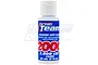 A bottle of Factory Team 2,000 cSt silicone differential oil with a white flip-top cap and blue label.
