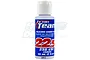 A bottle of Factory Team 22.5w silicone shock oil with a blue label and white cap against a white background.