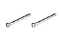 Two silver metal suspension pins for ARRMA RC vehicles, featuring a rounded head with a hex drive socket.