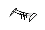 Black plastic ARRMA SC top roll cage spare part for RC vehicles.