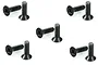 Five pairs of black metal countersunk screws arranged on a white background, each pair showing one screw lying flat and one standing upright.