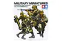 Tamiya 1/35 scale U.S. Modern Army Infantry plastic model kit box art featuring four soldiers in camouflage uniforms with rifles and a rocket launcher.