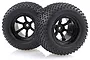 HSP 2.3" Viper Rear Knobby Tyres on Black 6 Spoke Rims - Wheels 2Pcs 60307