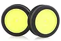 HSP 2.3" Mongoose Front Ribbed Tyres on Yellow Dish Rims - Wheels 2Pcs 60247A