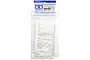 A pack of 50 Tamiya triangular craft cotton swabs in a clear plastic bag with a blue and white header card.