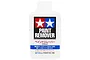A 250ml bottle of Tamiya Paint Remover with a white plastic body and cap, featuring the Tamiya logo and product information in English and Japanese.
