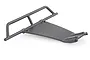 A black plastic rear bumper component for an HSP Storm RC car, featuring a tubular bar design and a flat mounting plate.