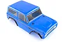 A blue pre-painted RC crawler body shell for the HSP 1/10 Rock Cruiser, featuring black fender flares and detailed window decals.