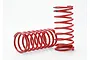 Two red Traxxas GTR shock springs with double black rate markings on a white background.