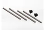 Traxxas suspension screw pins and tie bar bushings for RC vehicles.